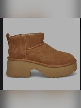 🆕️ UGG Chestnut Classic Ultra Mini New Heights Platform Boots Size 10